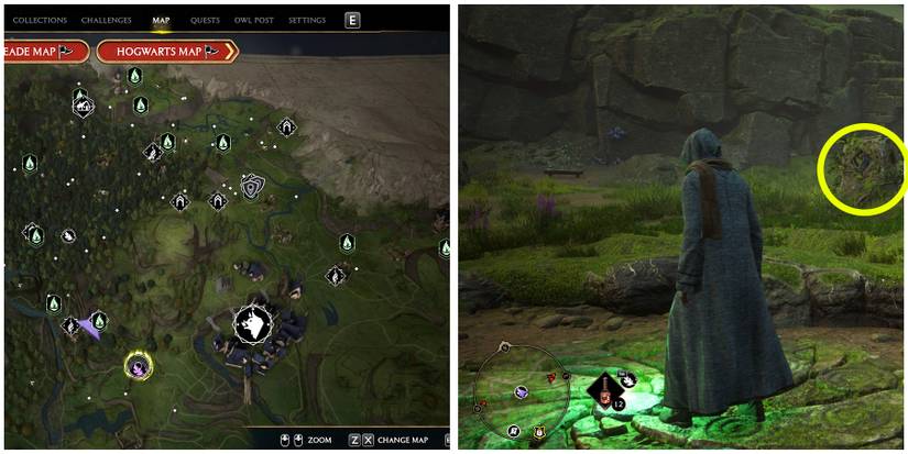 north hogwarts region merlin trial 5 location in hogwarts legacy