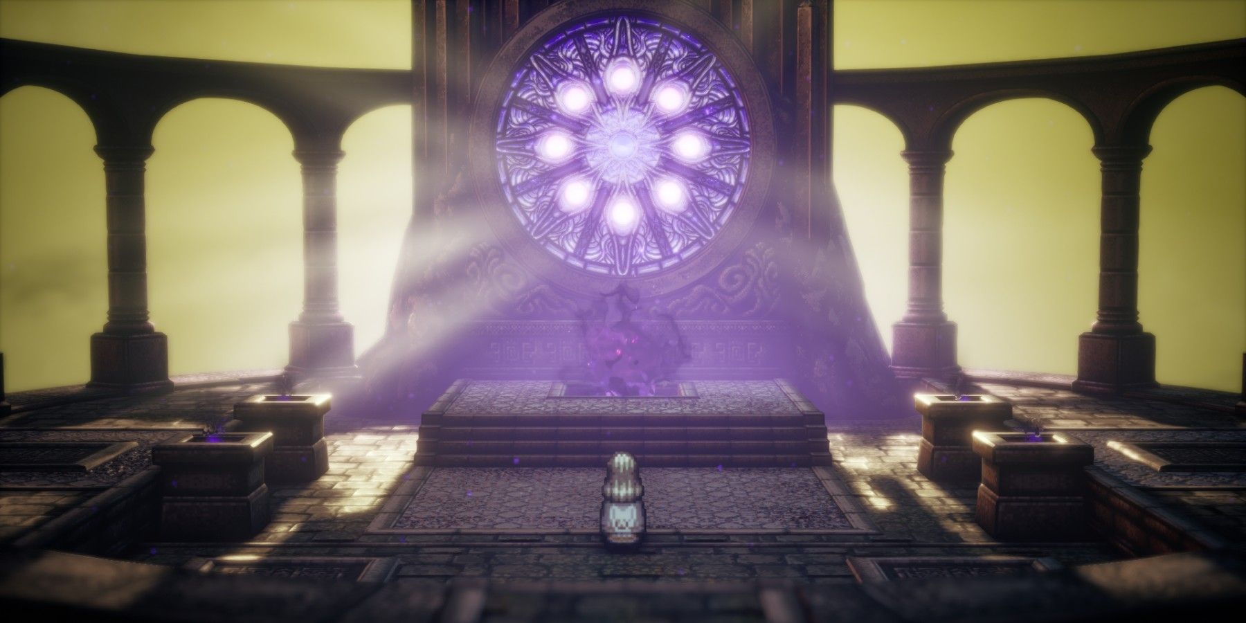 Octopath Traveler II throne & Temenos 3D Shadowbox 