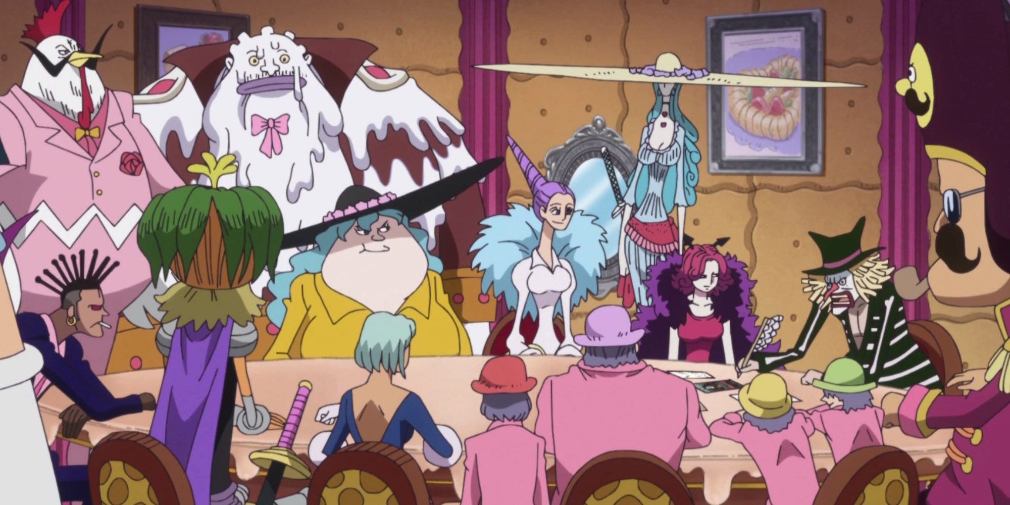 One Piece - A Lot Of The Big Mom Pirates Having A Meeting