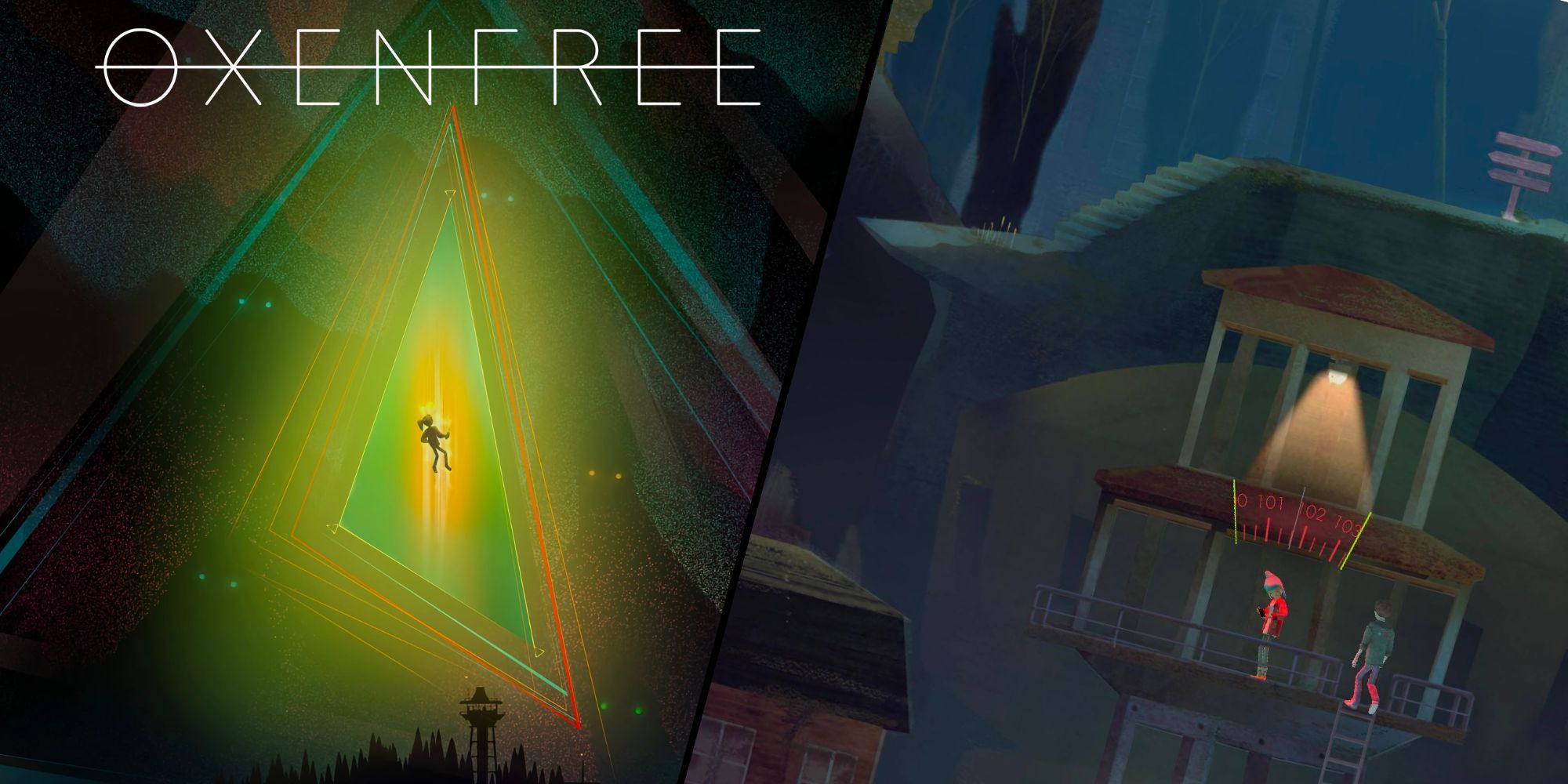 Oxenfree Logo and Gameplay