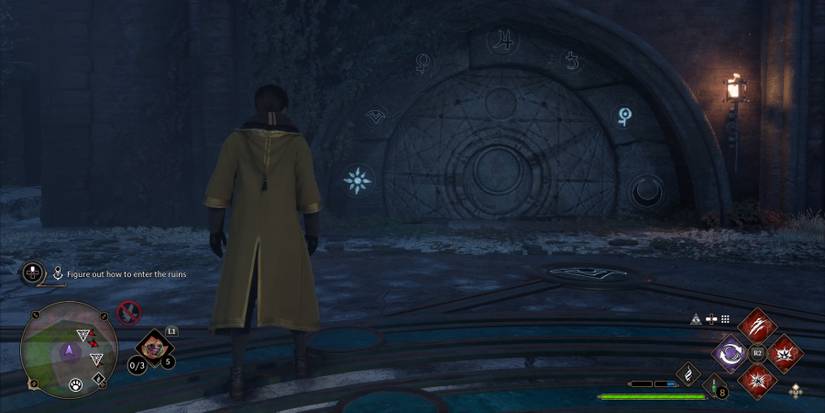 A sealed door in Hogwarts Legacy