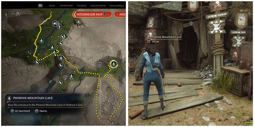 phoenix mountain cave location in hogwarts legacy