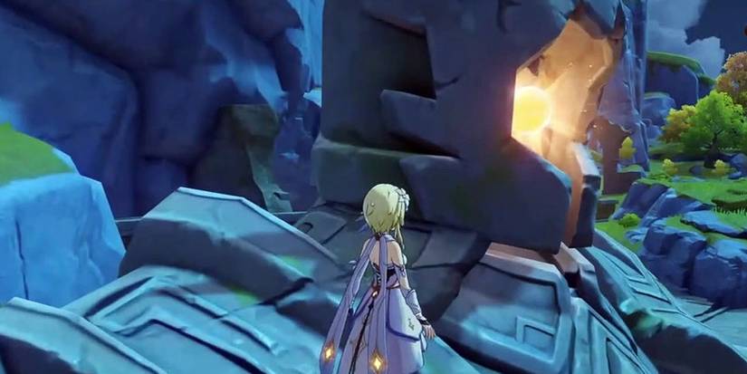 Placing the Strange Stone in the Statues