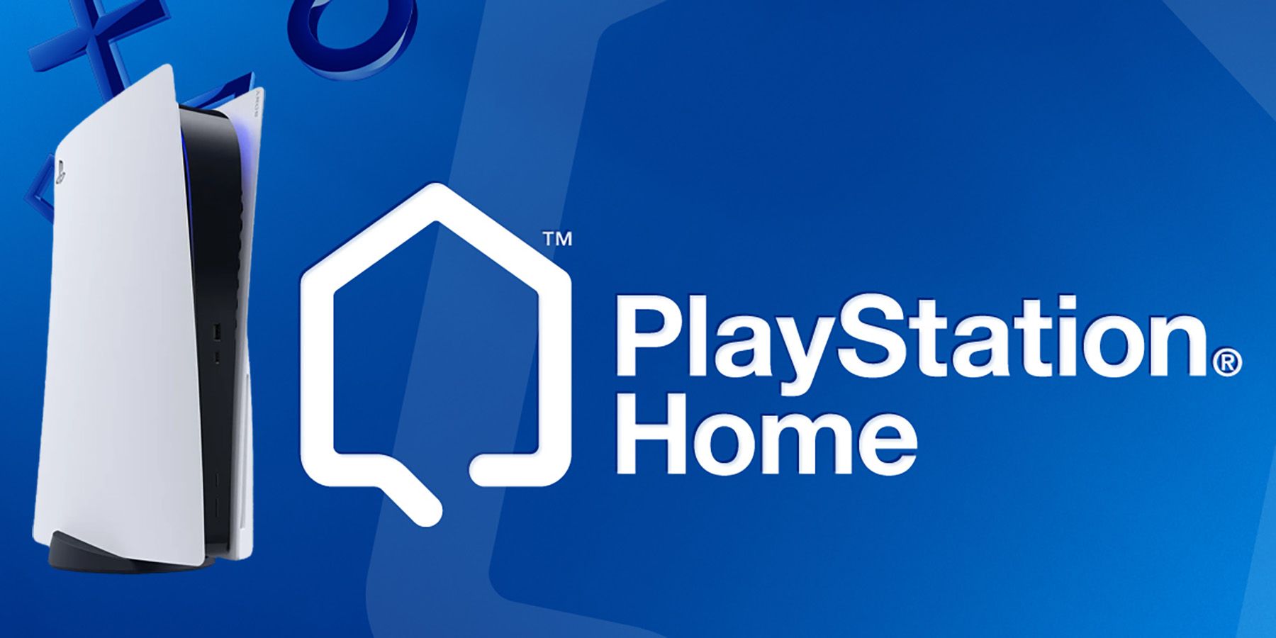 playstation home logo with a ps5 next to it