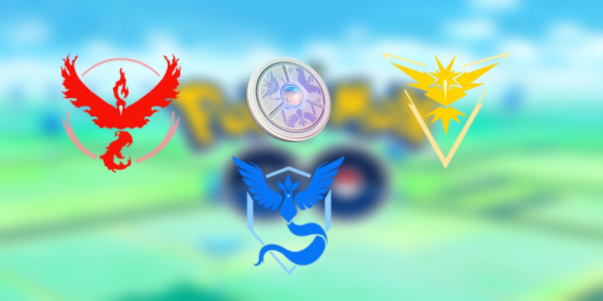 pokemon go logo blurred team valor instinct mystic medallion