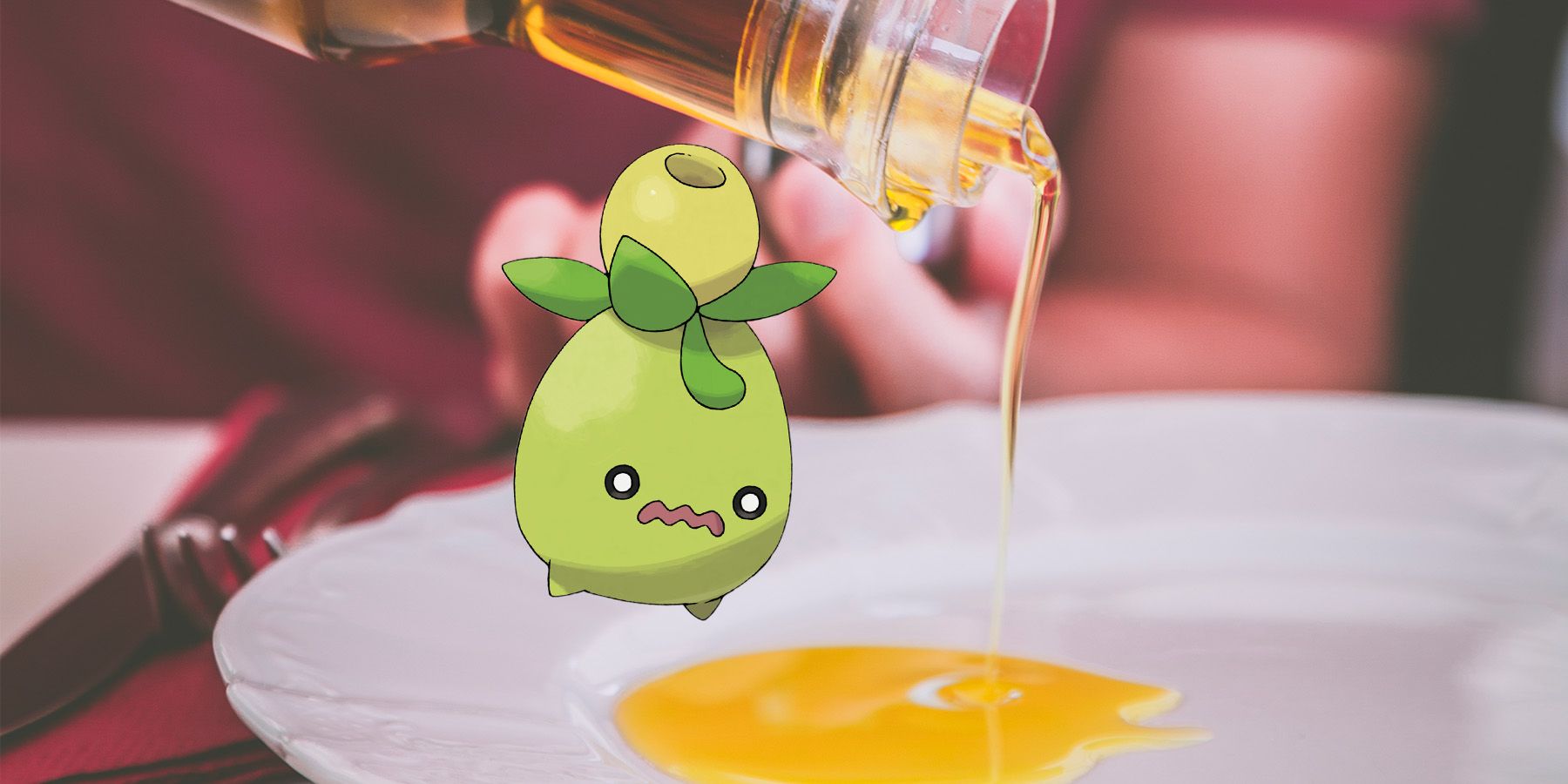 Pokemon Scarlet and Violet fan makes Smoliv Oil bottle