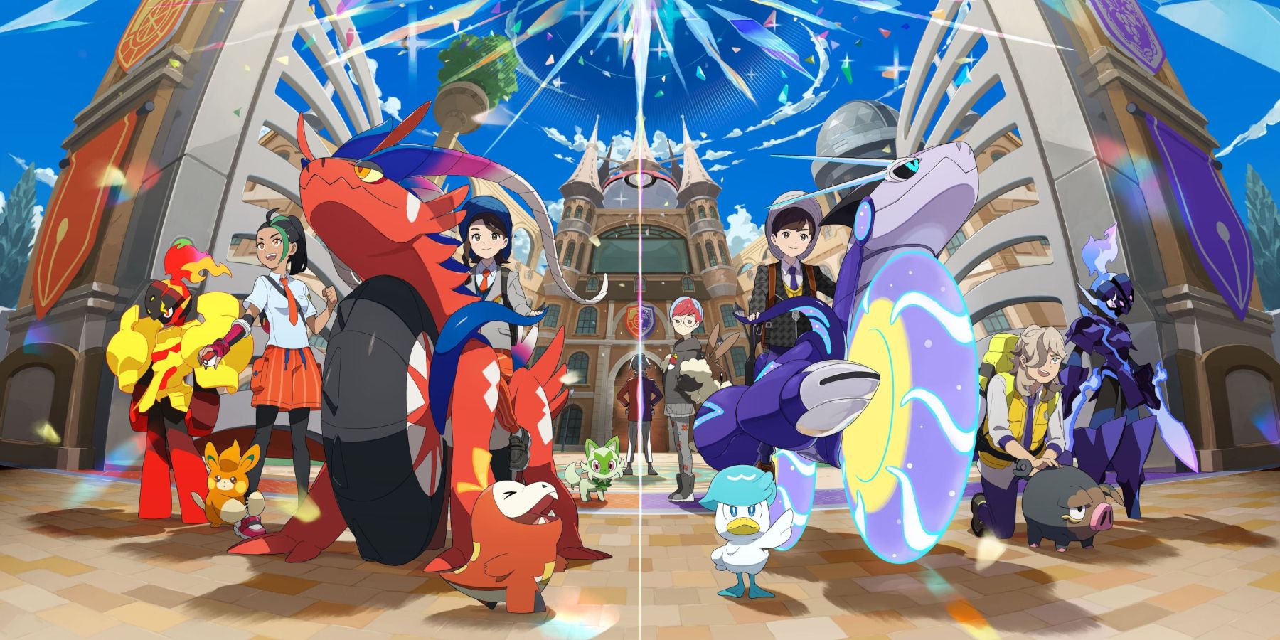 pokemon scarlet and pokemon violet official art