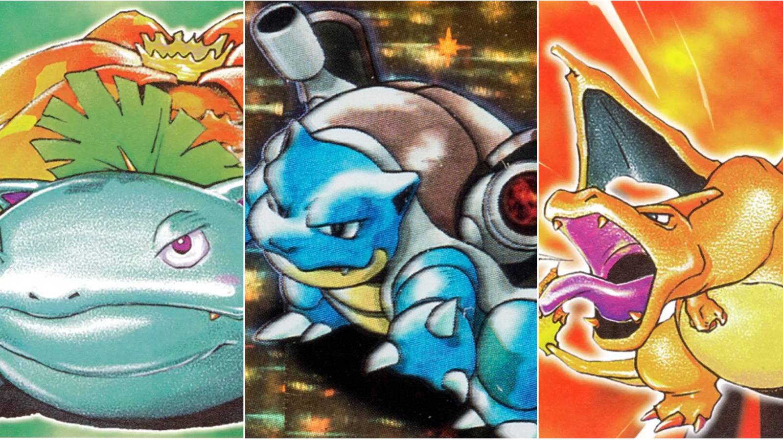 pokemon trading card game original venasaur blastoise charizard artwork