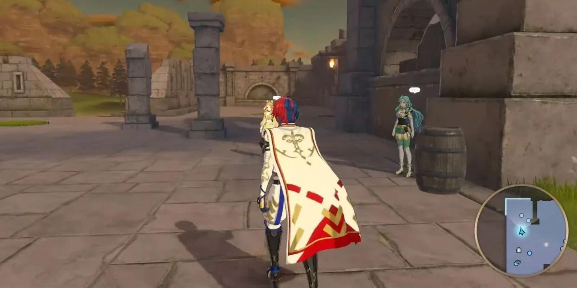 a player exploring post-battle in Fire Emblem Engage