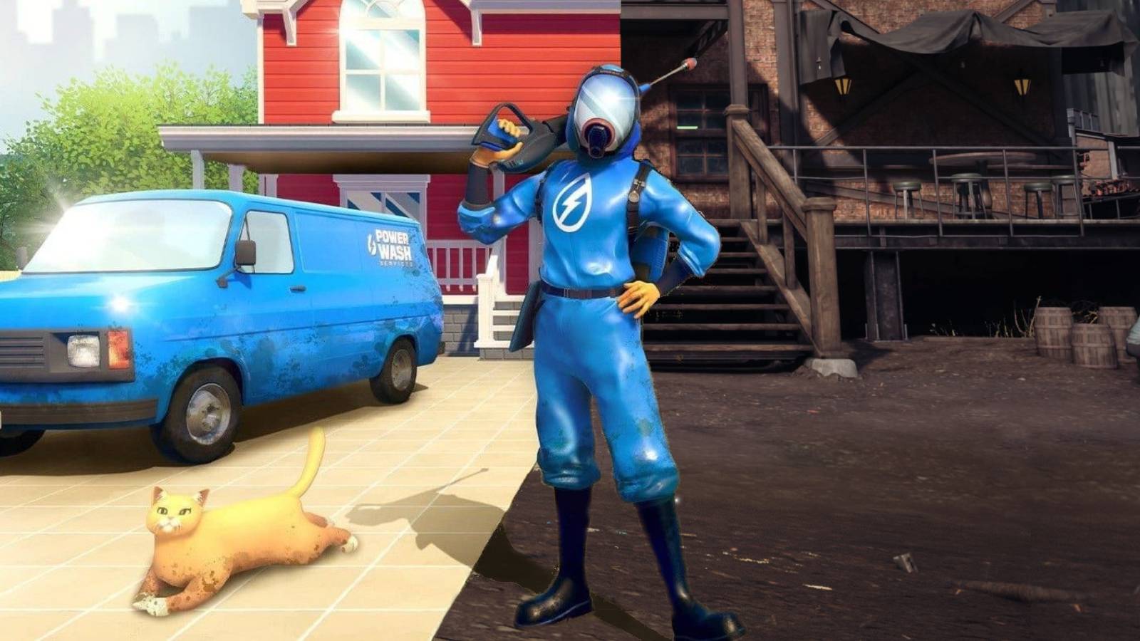 powerwash simulator seventh heaven screenshot overlay photoshop Remake Final Fantasy 7 remake