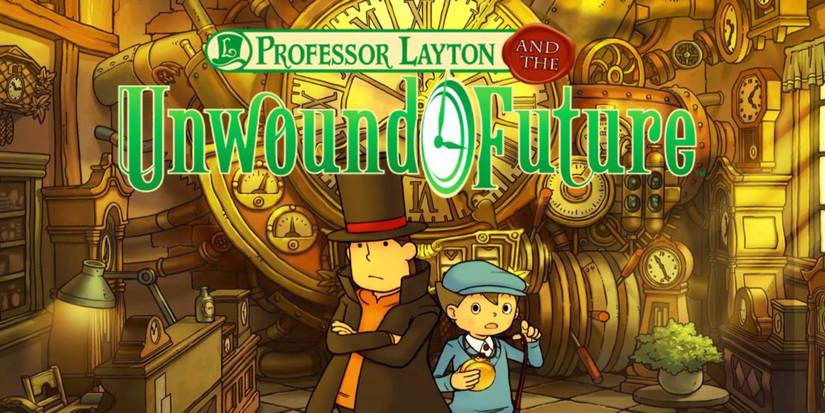 The cover art for Professor Layton And The Unwound Future 