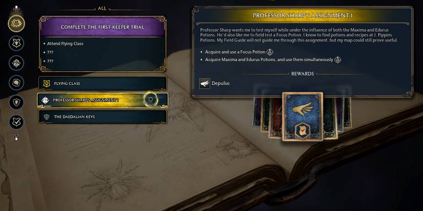 professor sharp first assignment in hogwarts legacy