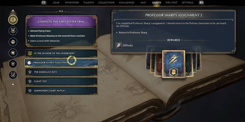 professor sharp second assignment in hogwarts legacy