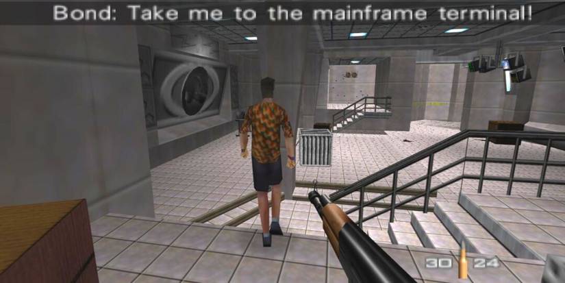 Programmer Boris in main Goldeneye key room in Bunker 1 mission Goldeneye 007