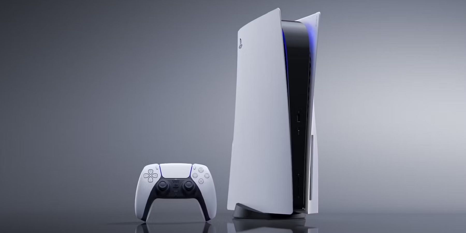 ps5 console angled view