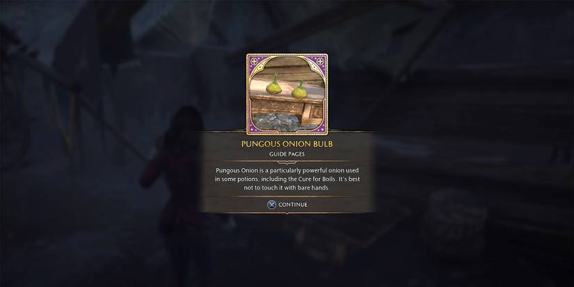 pungous onion bulb field guide page in hogwarts legacy