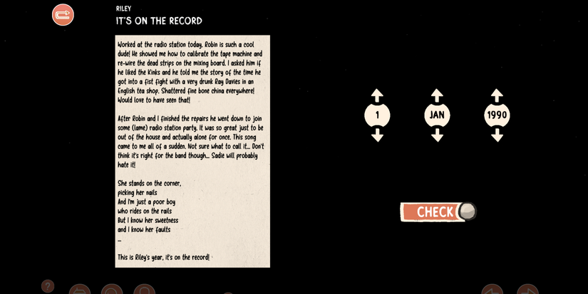 Riley & Rochelle diary entry