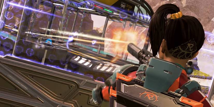 Rampart aiming at enemies