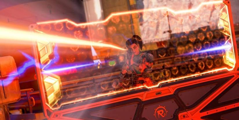 Apex Legends Rampart Behind wall firing