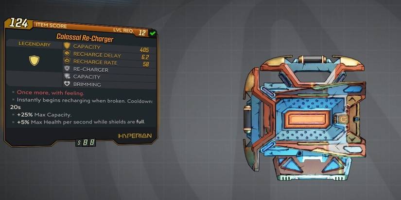 borderlands 3 re-charger shield