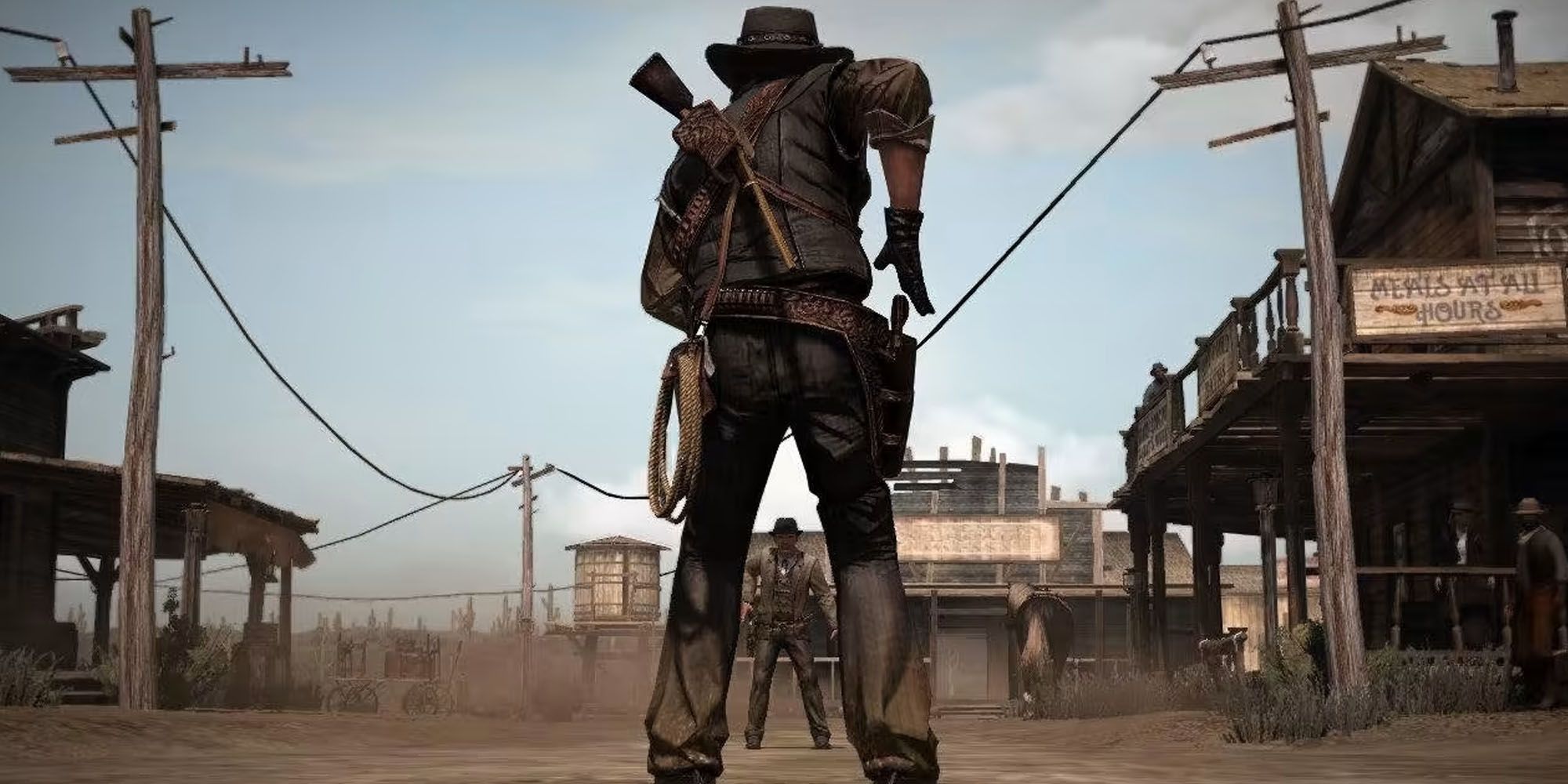 John Marston facing off 