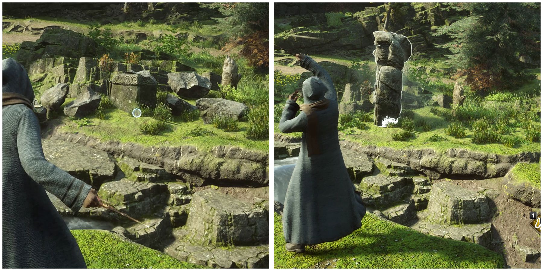 repairing the statues in hogwarts legacy