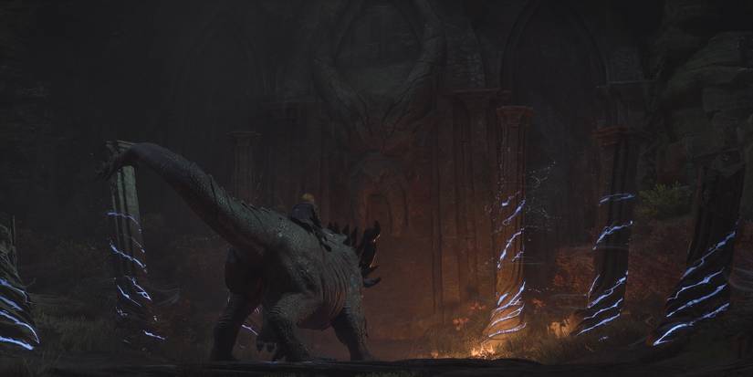 Riding a Graphorn in Hogwarts Legacy