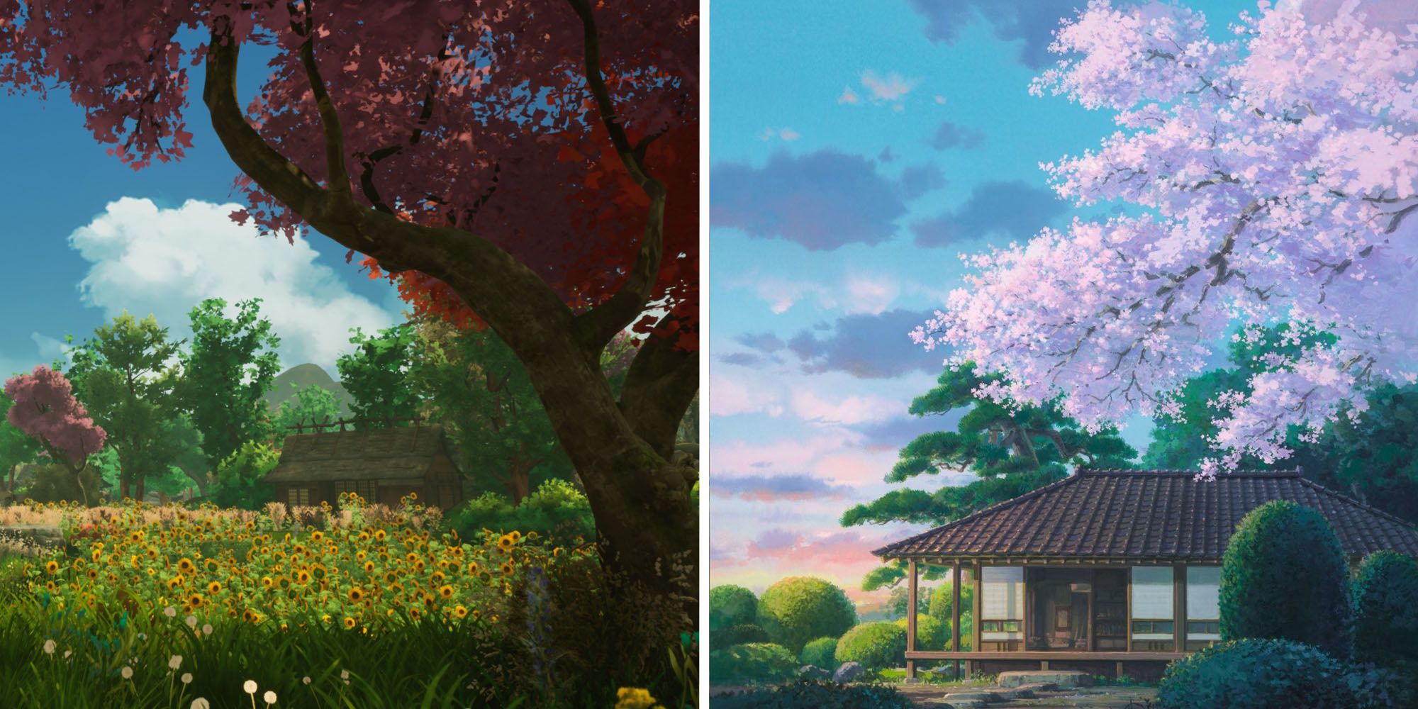 Animated lanscapes from Rogue Spirit and The Wind Rises