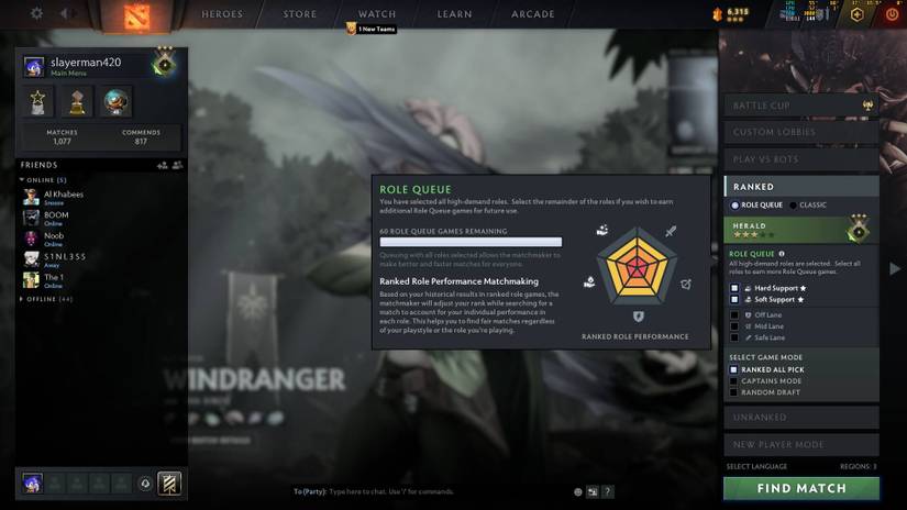 Role Performance Dota 2