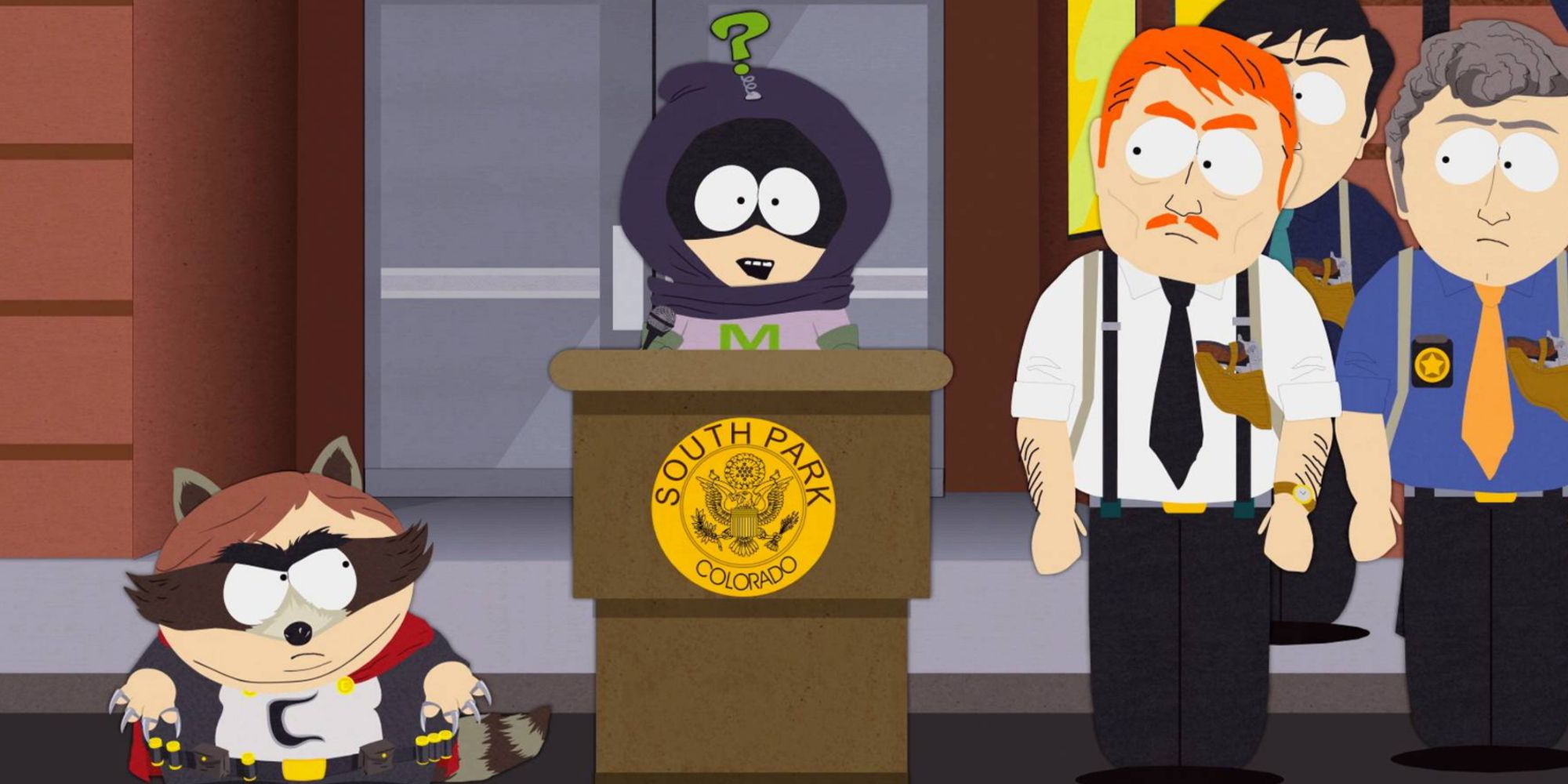 S13E02, The Coon Mysterion podium