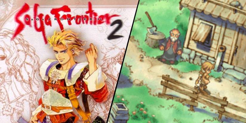 SaGa Froniter 2 Logo and Gameplay