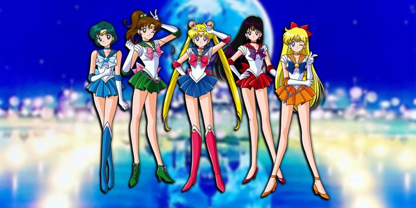 Sailor Moon - Sailor Scouts PNGs Overlaid On Image Of Moon Kingdom
