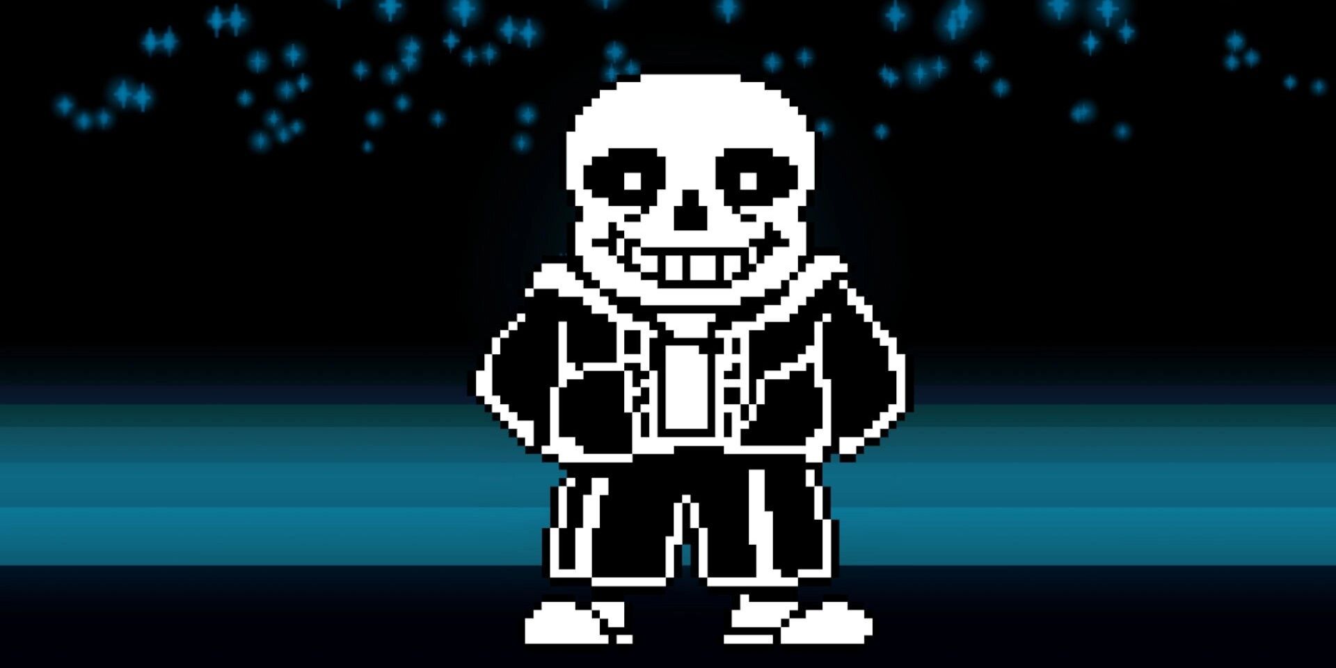 Sans smiling at protagonist