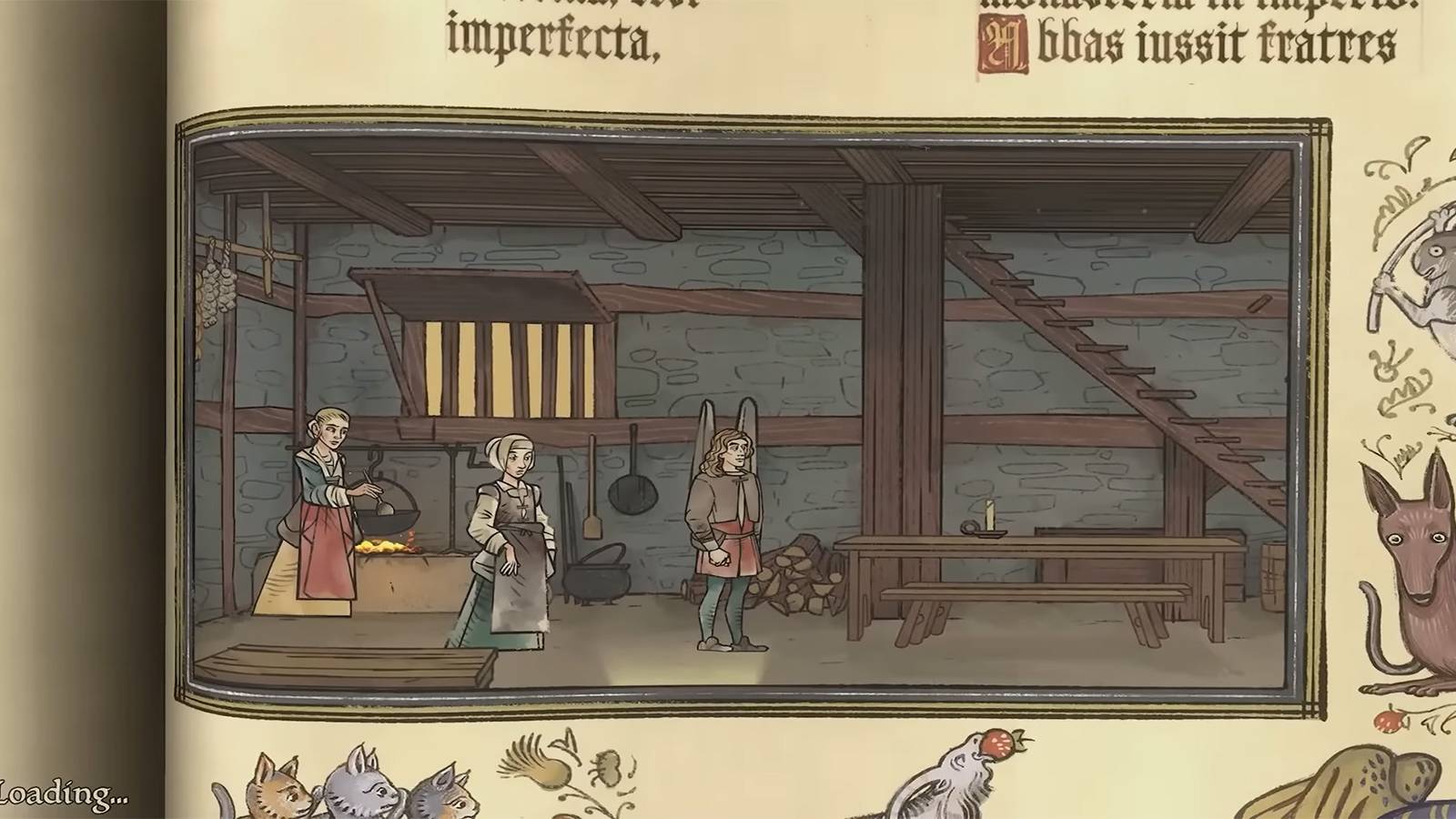 image of a loading screen in pentiment.