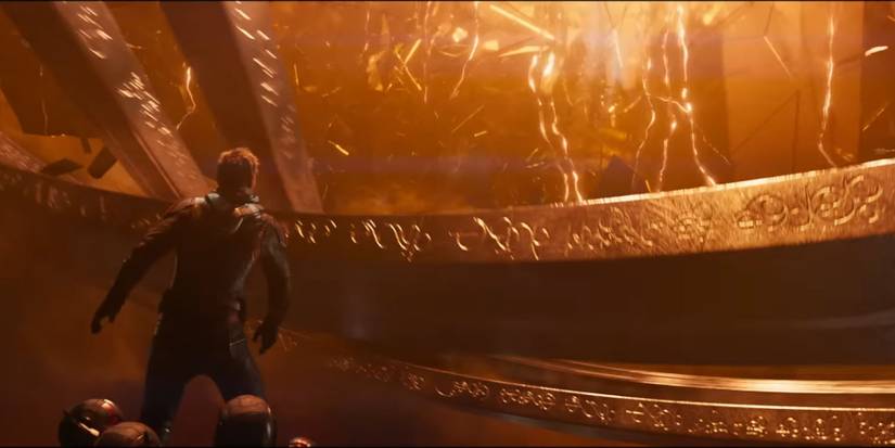 Scott facing the Multiverse Engine Core