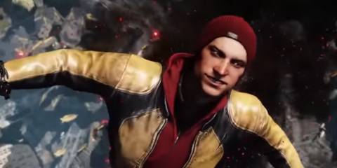 Delsin wearing Cole's outfit in Infamous Second Son