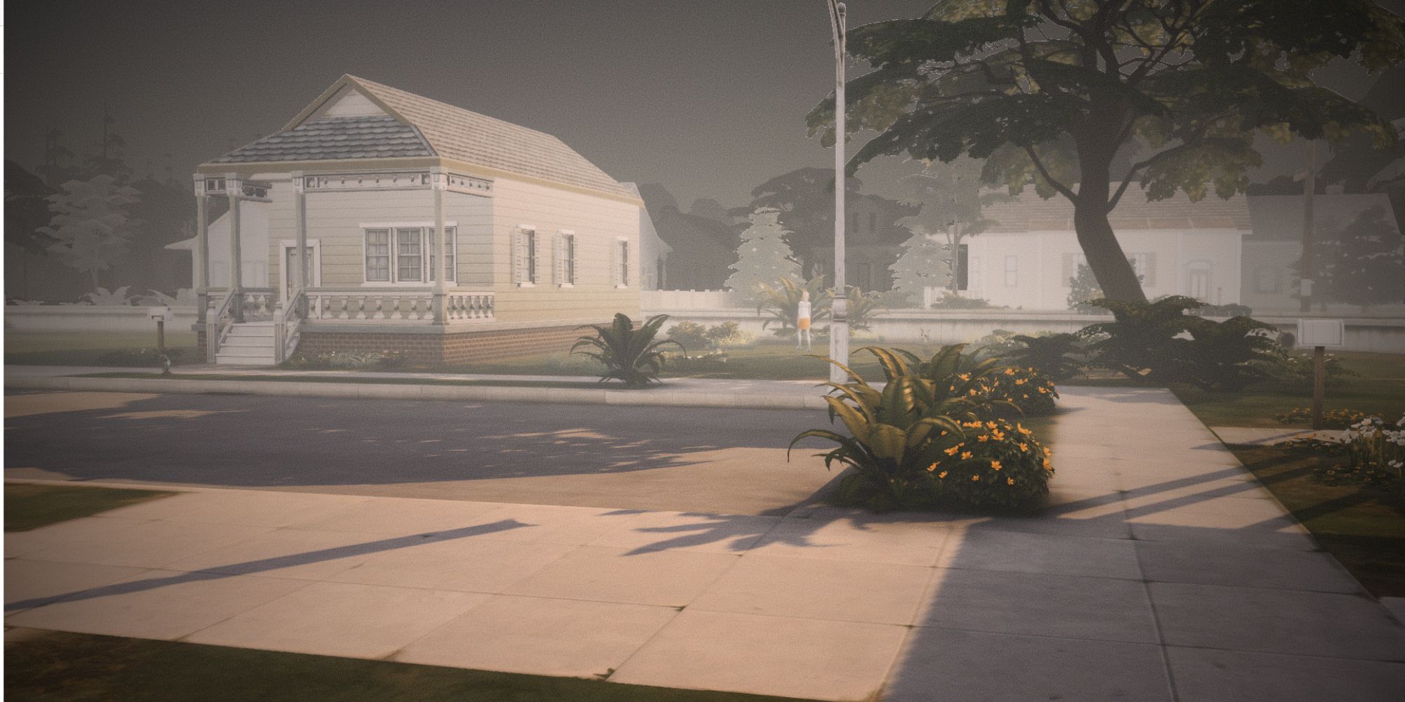 The Silent Hill reshade preset in The Sims 4