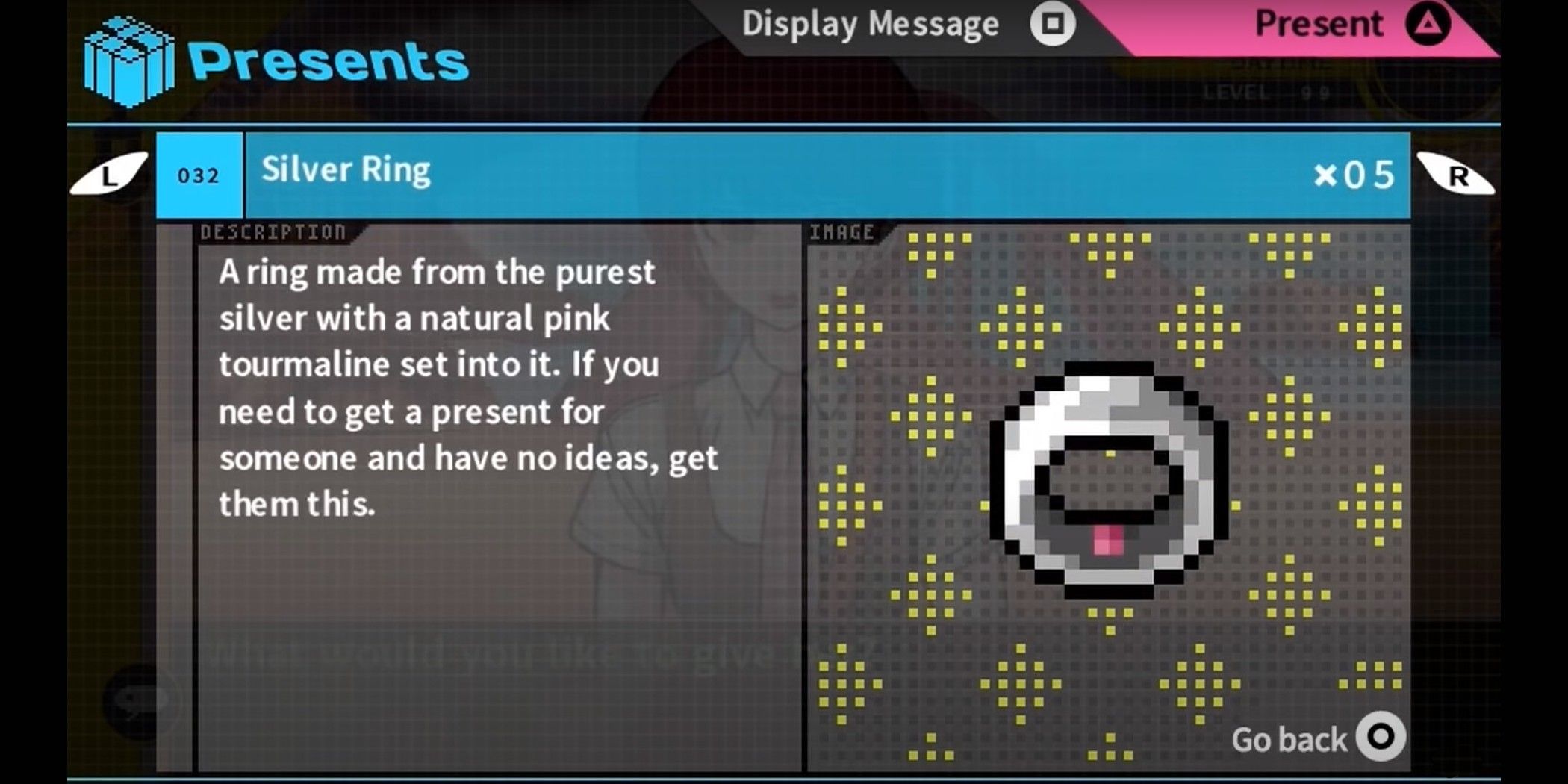 Giving a gift in DR2