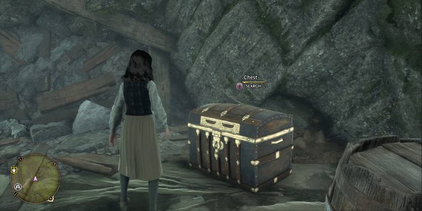 searching a chest in hogwarts legacy