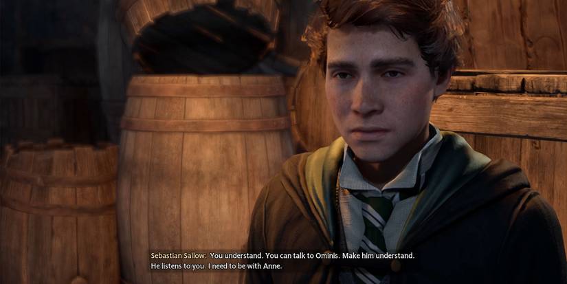 sebastian asking players to speak with ominis in hogwarts legacy