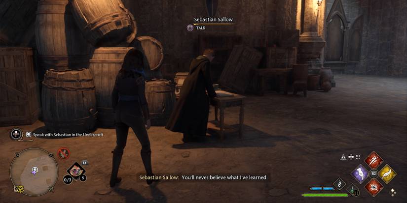 sebastian talking about the spellbook in hogwarts legacy