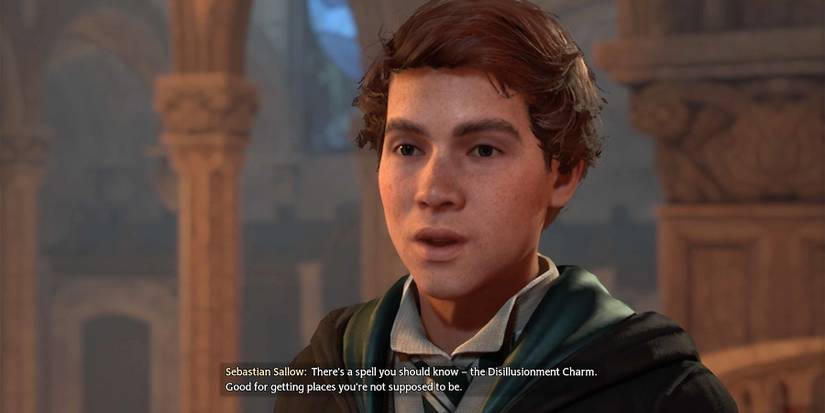 sebastian talking about the disillusionment spell in hogwarts legacy