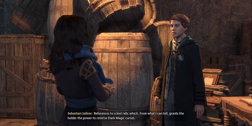 sebastian talking about the lost relic in hogwarts legacy