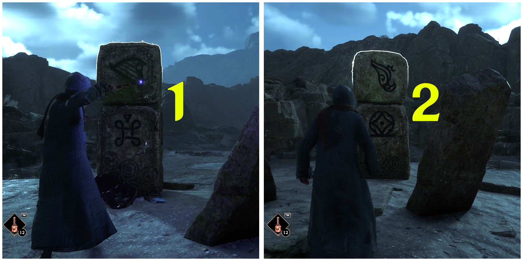 second attached symbol cubes in manor cape in hogwarts legacy