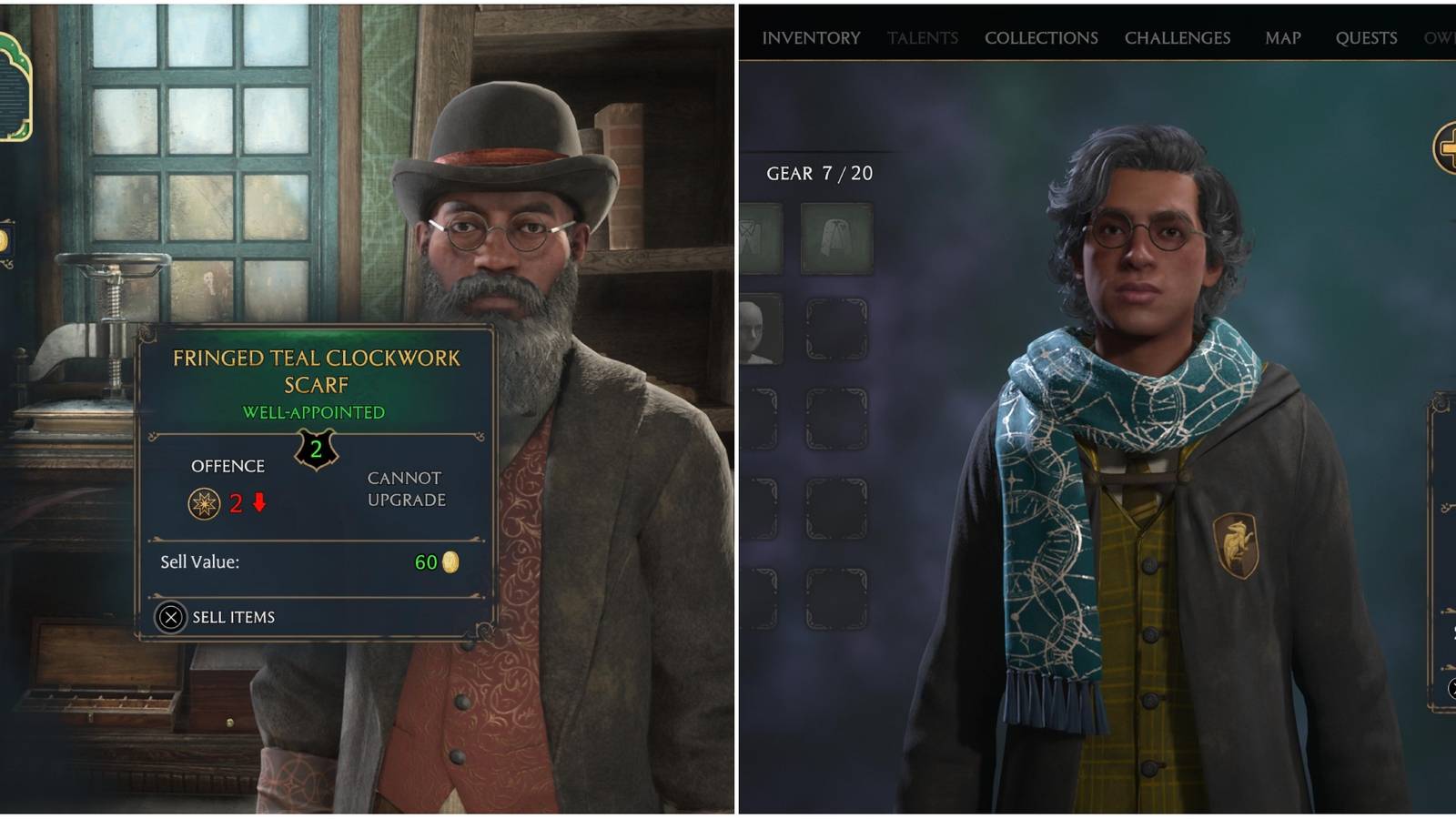 sell items hogwarts legacy