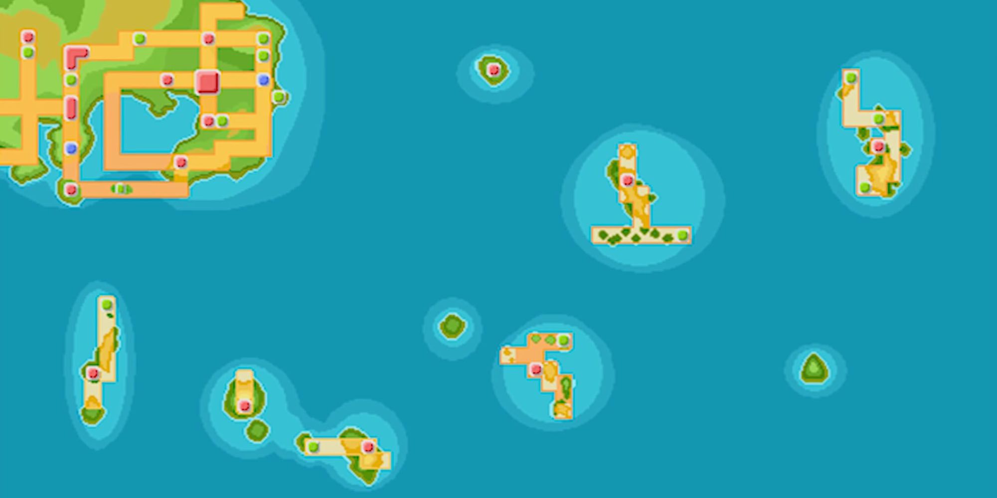 Sevii Islands map 