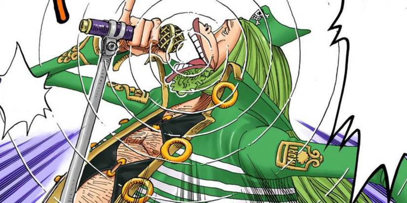 Shoujou using his voice as a weapon One Piece