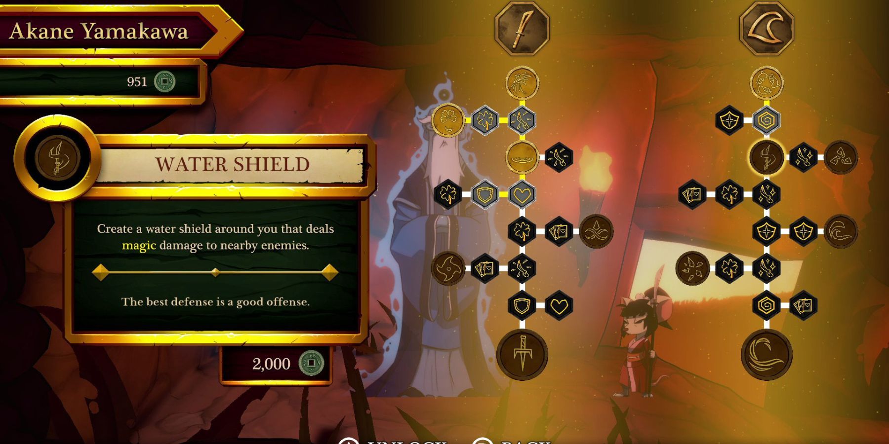 Skills tree in Curse of the Sea Rats