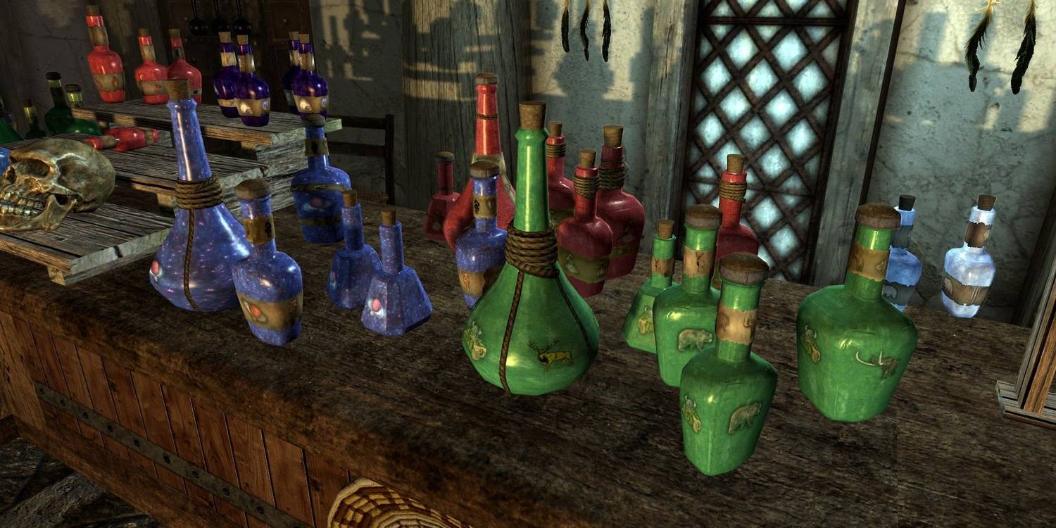 Screenshot of alchemy ingredients in The Elder Scrolls 5: Skyrim