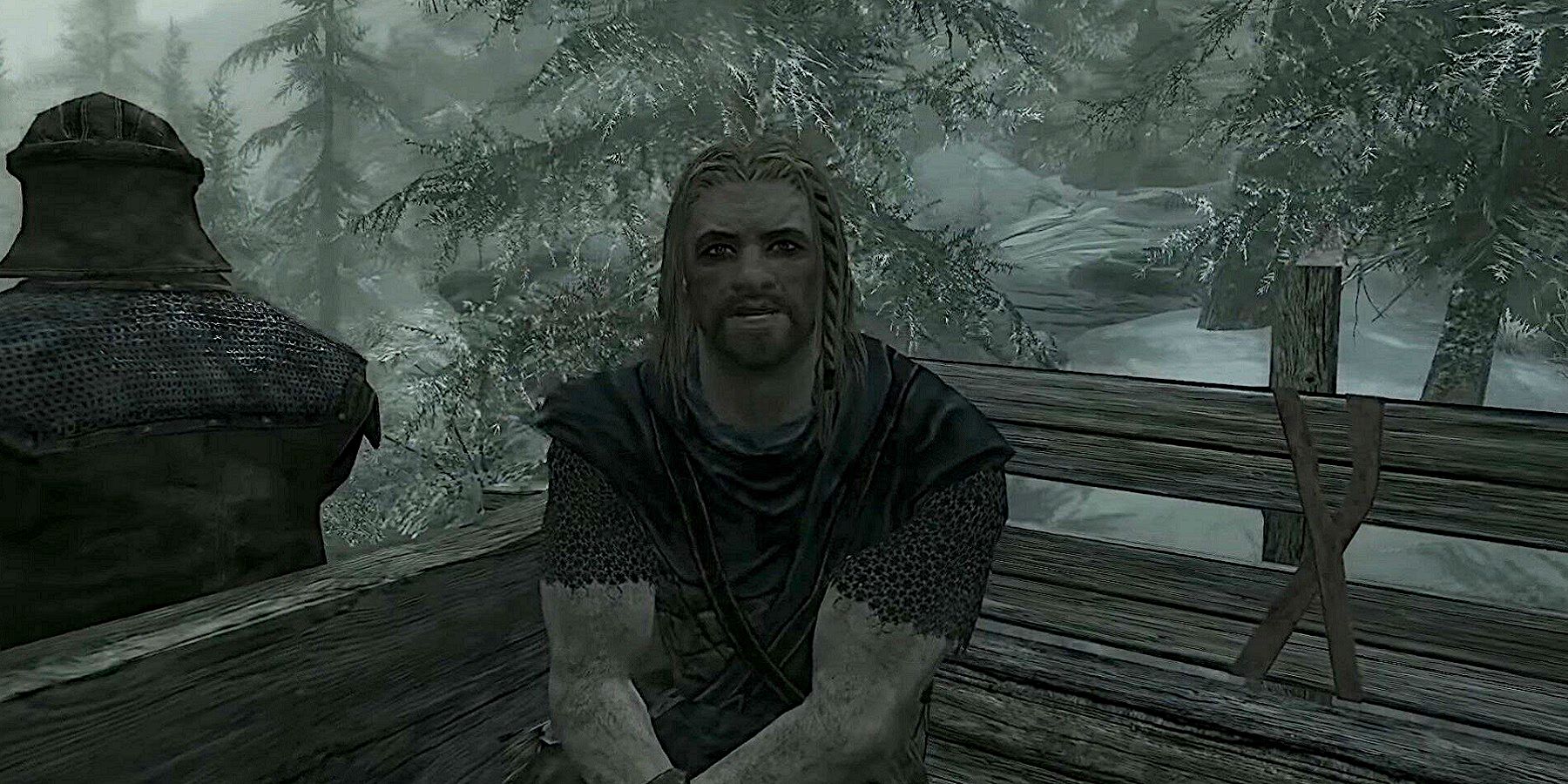 Image from Skyrim showing Ralof during the 